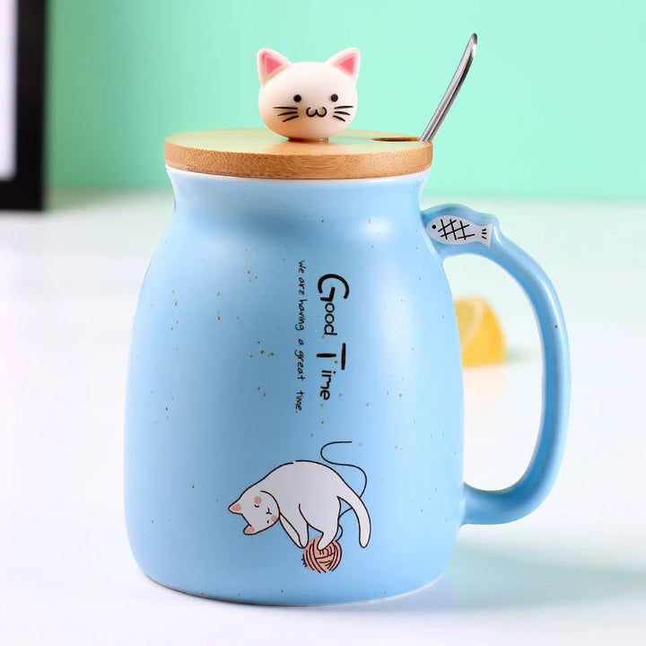 450ml  kitten coffee ceramic mugs