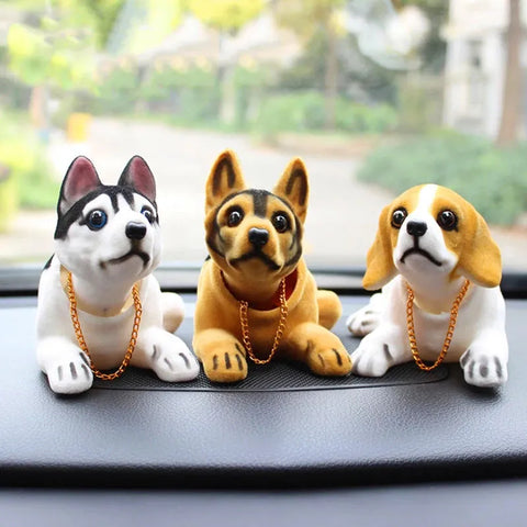 Car Ornaments Doll Husky Beagle