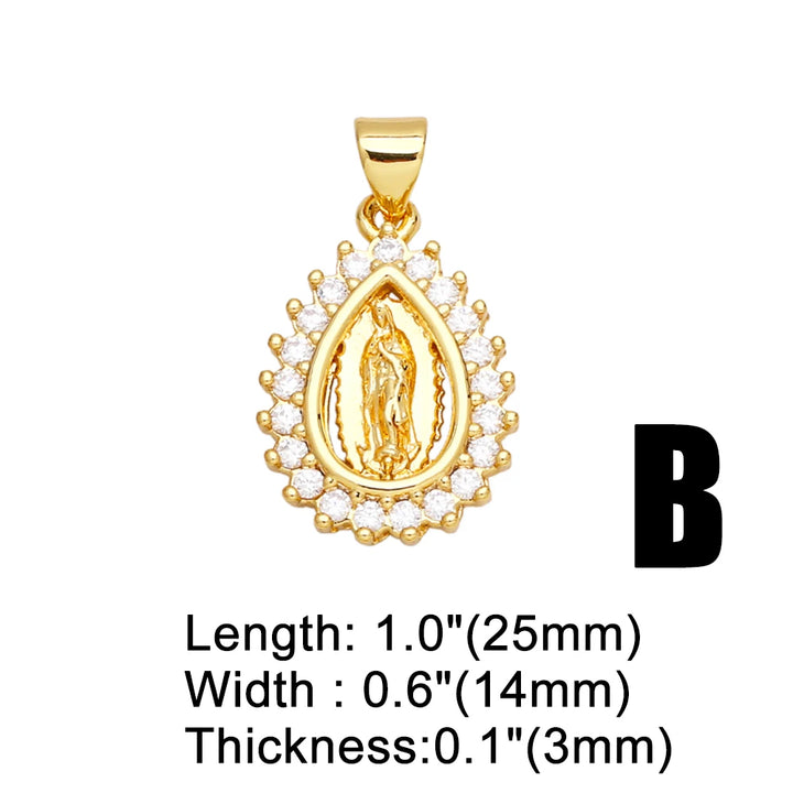 Virgin Mary Pendant for Necklace