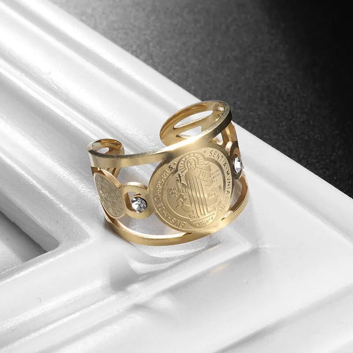 Saint Benedict Religious Ring Jewelry Gift
