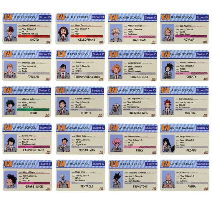 1PCS Anime Peripheral My Hero Academia PVC Student ID Card