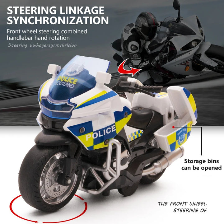 Alloy Motorcycle Model 1/14 Simulation Police