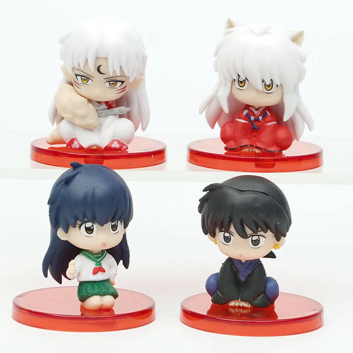 4pcs/set Anime INUYASHA Cute Figure Model Toys 5cm