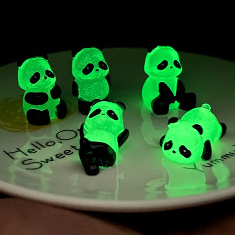 5Pcs/Set Glowing Panda Mini