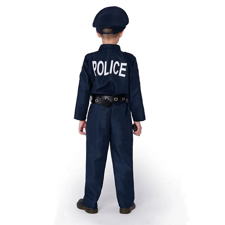 Police Officer Costume for Boys - Cop Uniform Set with Accessories