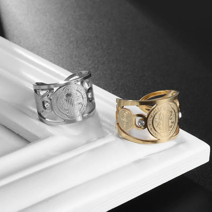 Saint Benedict Religious Ring Jewelry Gift