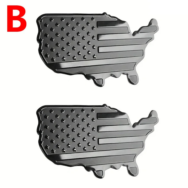 2pcs Matte American Flag Sticker Decal for Car US American Flag Emblem Decals for Trucks Cut-Out for Vehicles Window Decor