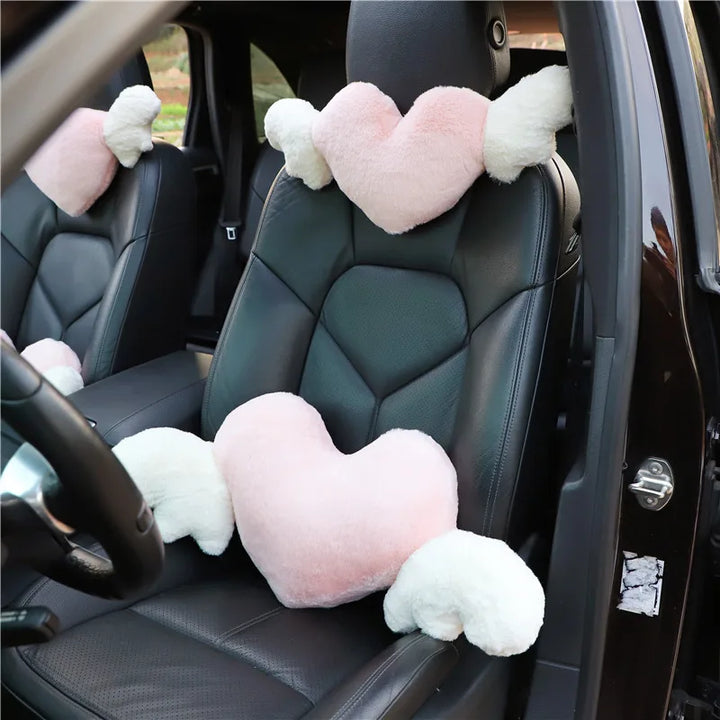 Love Wings Car Headrest Plush Love Neck Pillow