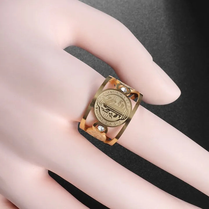 Saint Benedict Religious Ring Jewelry Gift